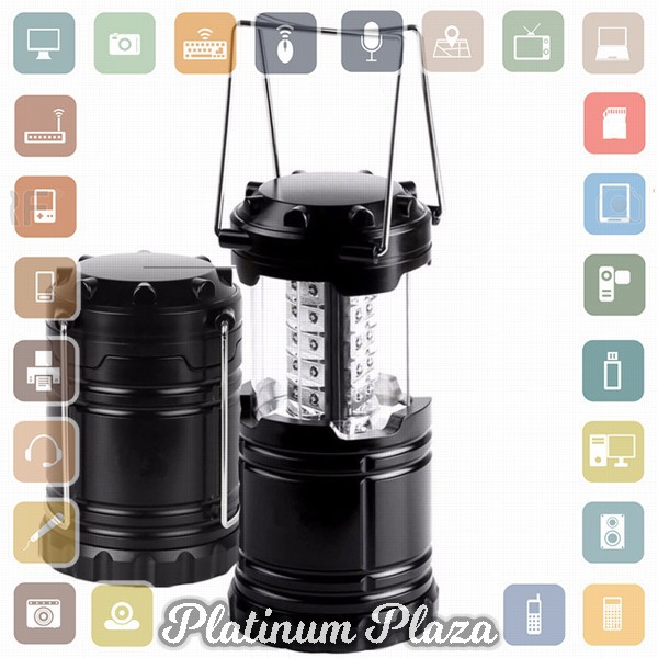 Lampu Lentera Camping Lantern 30 LED Water Resistant - GY18 - Black`6EC5A5-