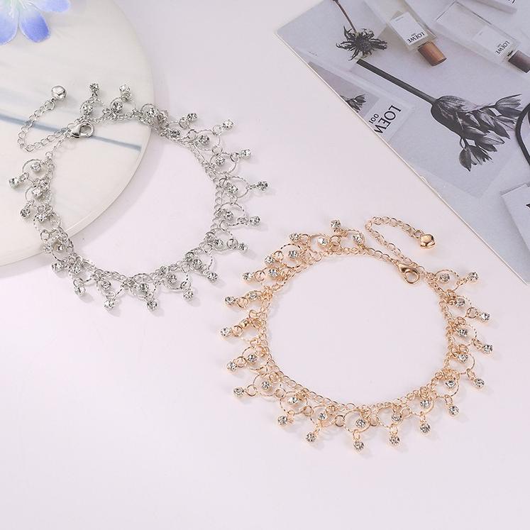 CLK.67668– AZ094 Gelang Kaki India gelang kaki wanita titanium anti karat silver