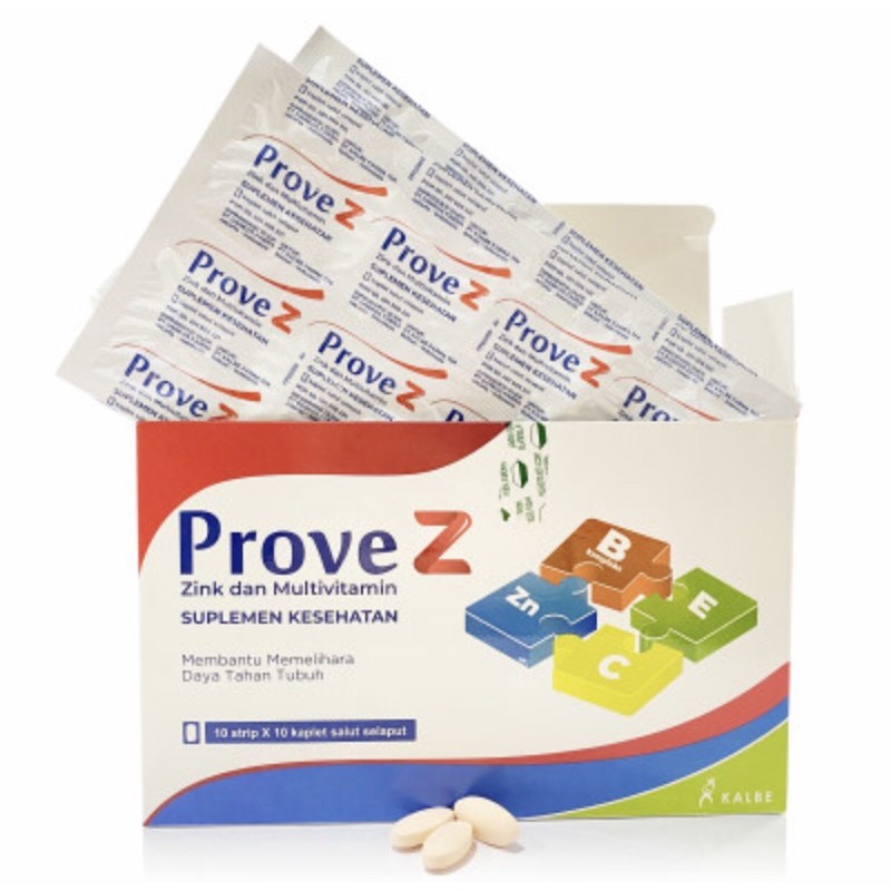 Prove Z strip 10 tablet ( multivitamin + zinc menjaga daya tahan tubuh )