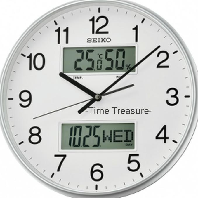 Jam Dinding Original Seiko Sweep Calendar Thermometer QXL013/QXL013S. tersedia stok