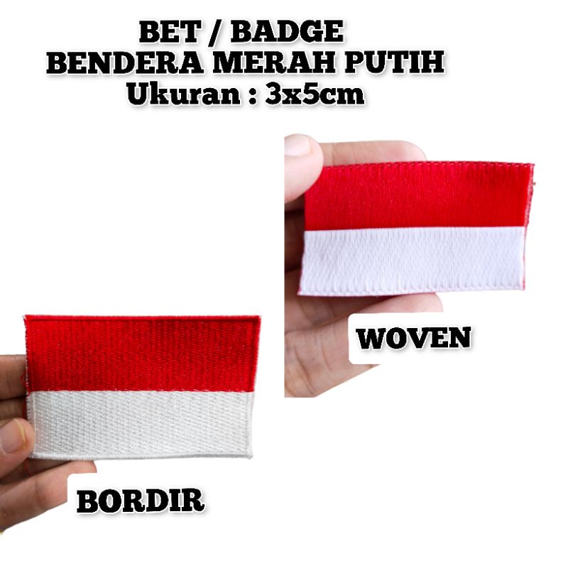 Bet/Bedge Bendera Merah Putih ( 3 x 5 cm ) untuk Seragam Sekolah