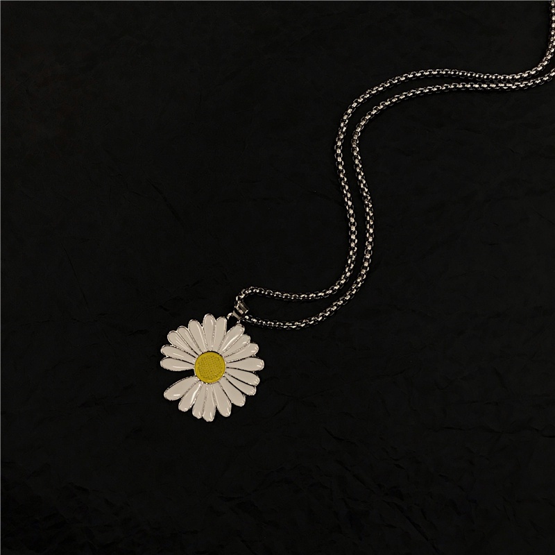 Necklace Accessories Korea Hipster Retro Street Buddy Hip Hop Daisy Pendant