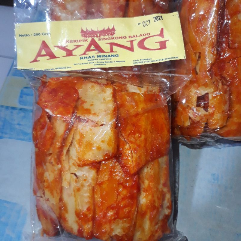 SINGKONG BALADO SANJAY AYANG 200 gram / KRIPIK SANJAY / SINGKONG KHAS PADANG / ALMA.SNACK