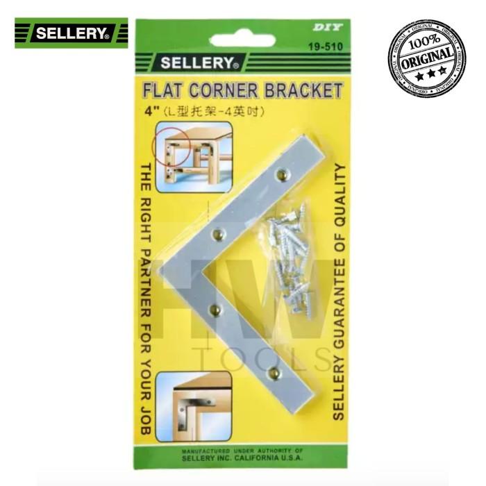 Yosin | Flat Corner Bracket / Siku Datar 4" (19-510) Sellery