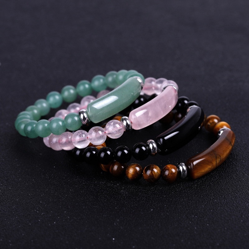 Gelang Chakra Agate Onyx Lapis Lazuli Elastis Ukuran 8mm Untuk Pria Dan Wanita