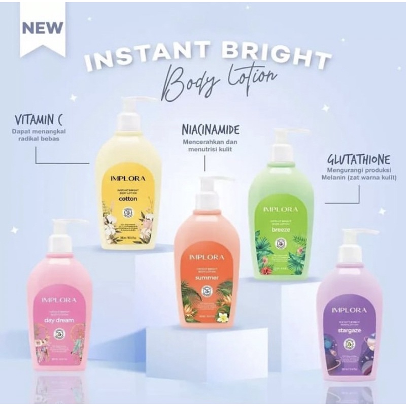 LOTION PEMUTIH BODY LOTION IMPLORA/IMPLORA INSTANT BRIGHT BODY LOTION