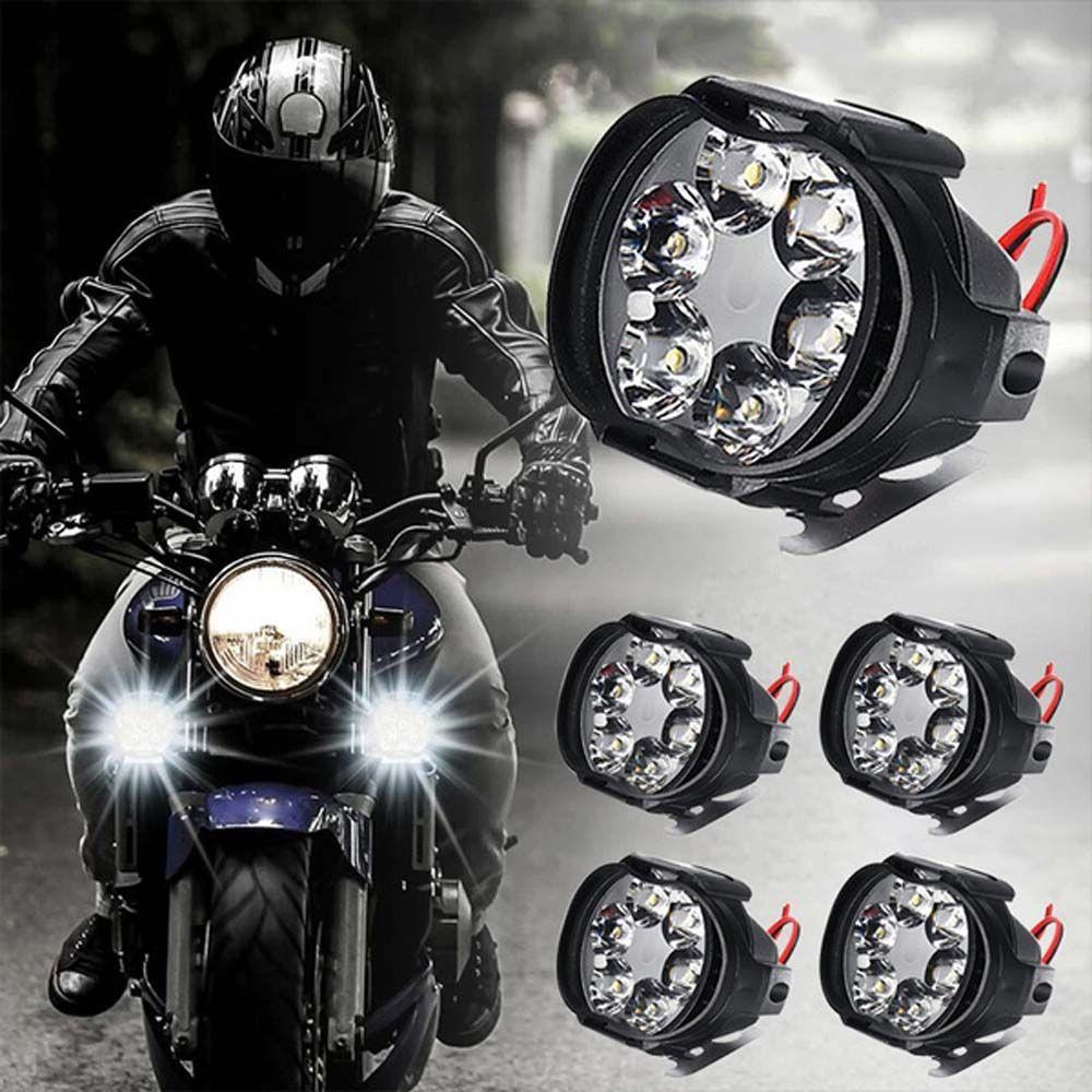 Lanfy Lampu Sepeda Motor Headlight Scooters 1500LM LED Super Terang 6LED Fog Lamp Motor