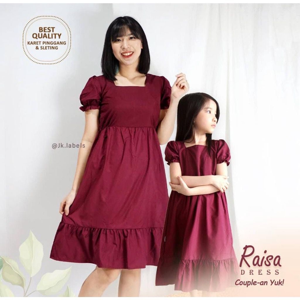 RAISA DRESS COUPLE MOM N KIDS / DRES ANAK 1-8 tahun Mom dress