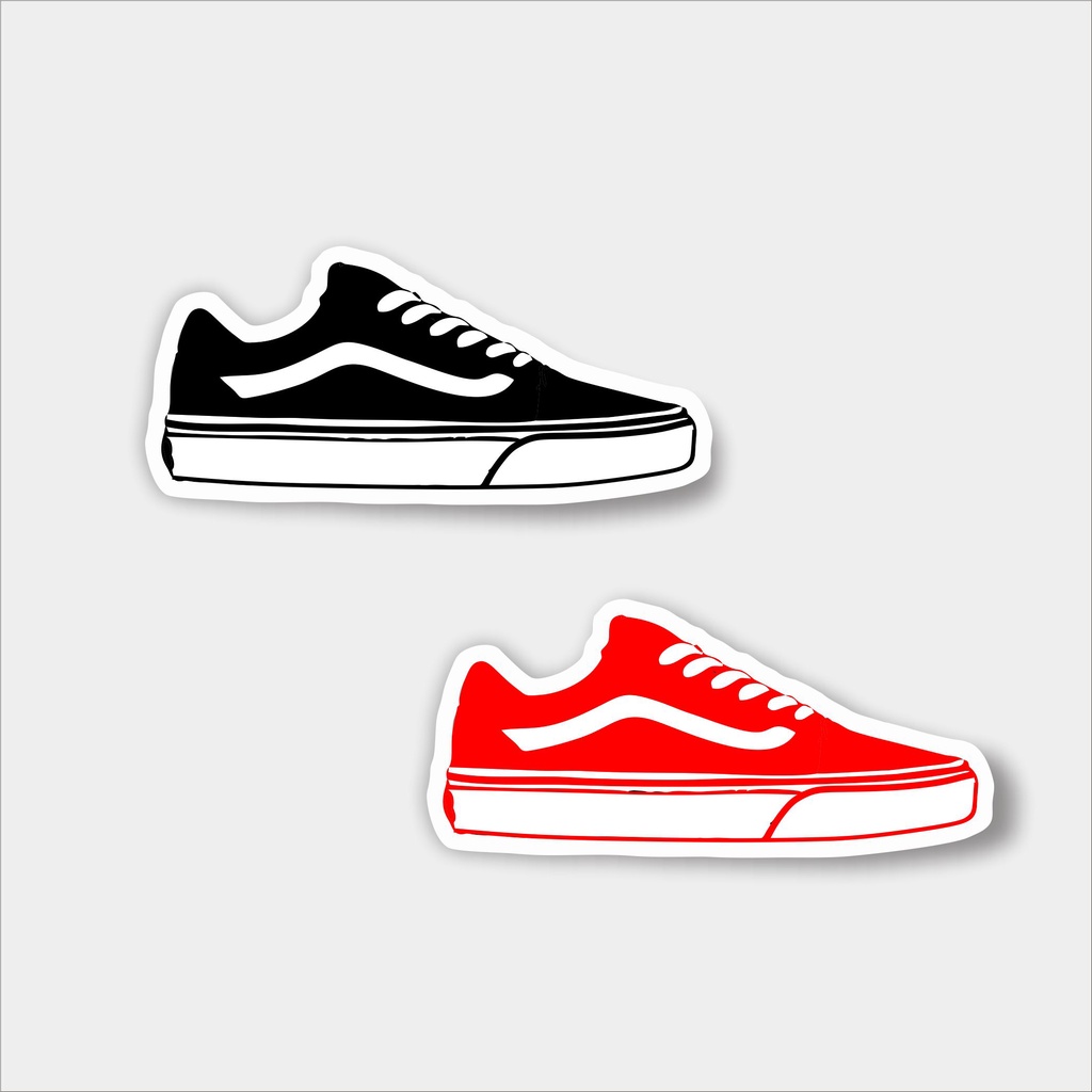 

Stiker brand stiker distro sepatu vans bahan graftac anti air