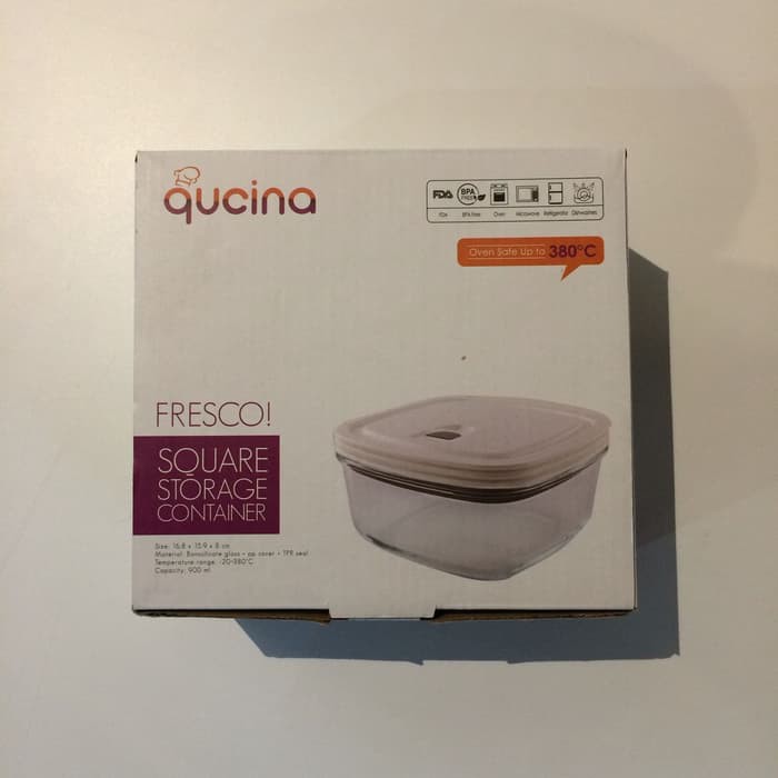 Qucina Fresco Square Storage Container 900ml