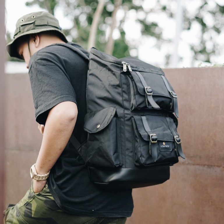 SAVAGE BLACK |Urban Factor x FORIND| Tas Ransel Punggung Ori Bag Pria Wanita Backpack Baru Gunung