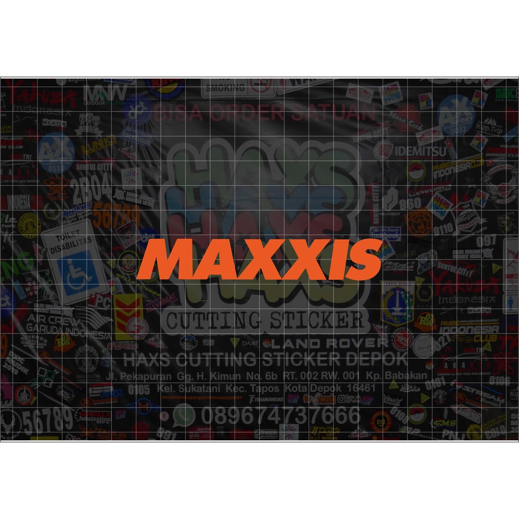 Cutting Sticker Maxxis Ukuran 10 Cm Untuk Motor Mobil