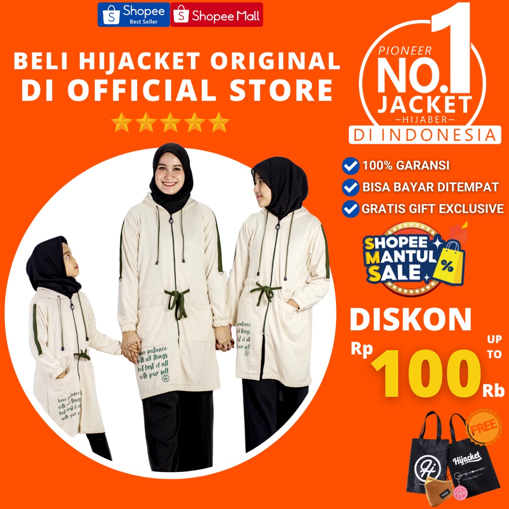 ✅Beli 1 Bundling 3✅Hijacket Original DEVINNA and KIDS Series Jacket Hijaber Jaket Wanita Muslimah Azmi Hijab No 1 Indonesia Hijaket Jaket Hijab Hijaber Tebal Hangat Premium Jaket Musim Dingin