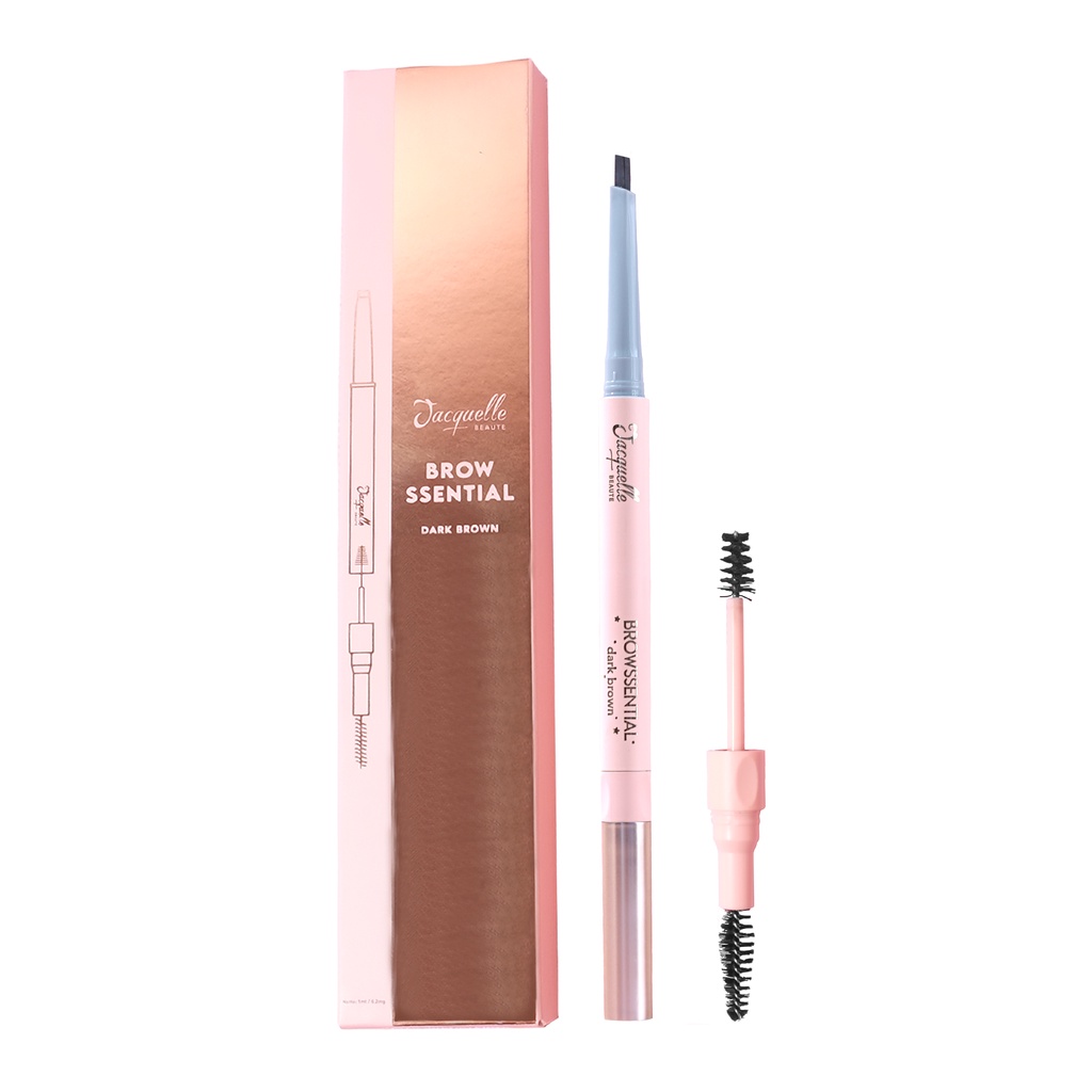 Jacquelle Browssential Multitasking Eyebrow Pencil - 3in1 Pensil Alis, Browcara, &amp; Spoolie