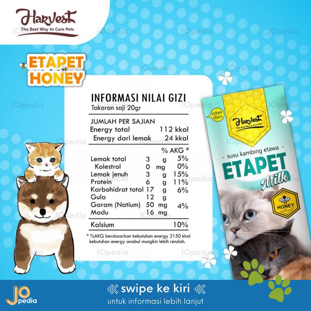 ETAPET HONEY Susu Kucing Anjing Susu Kambing Etawa Bubuk Bebas Laktosa Kitten Puppy Milk