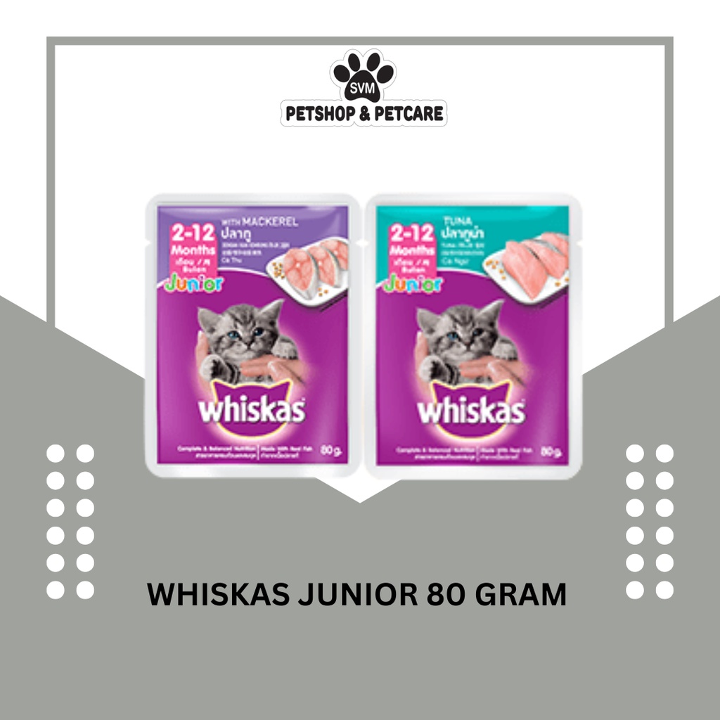 Jual Whiskas junior 85 gram whiskas basah makanan kucing kitten basah Shopee Indonesia