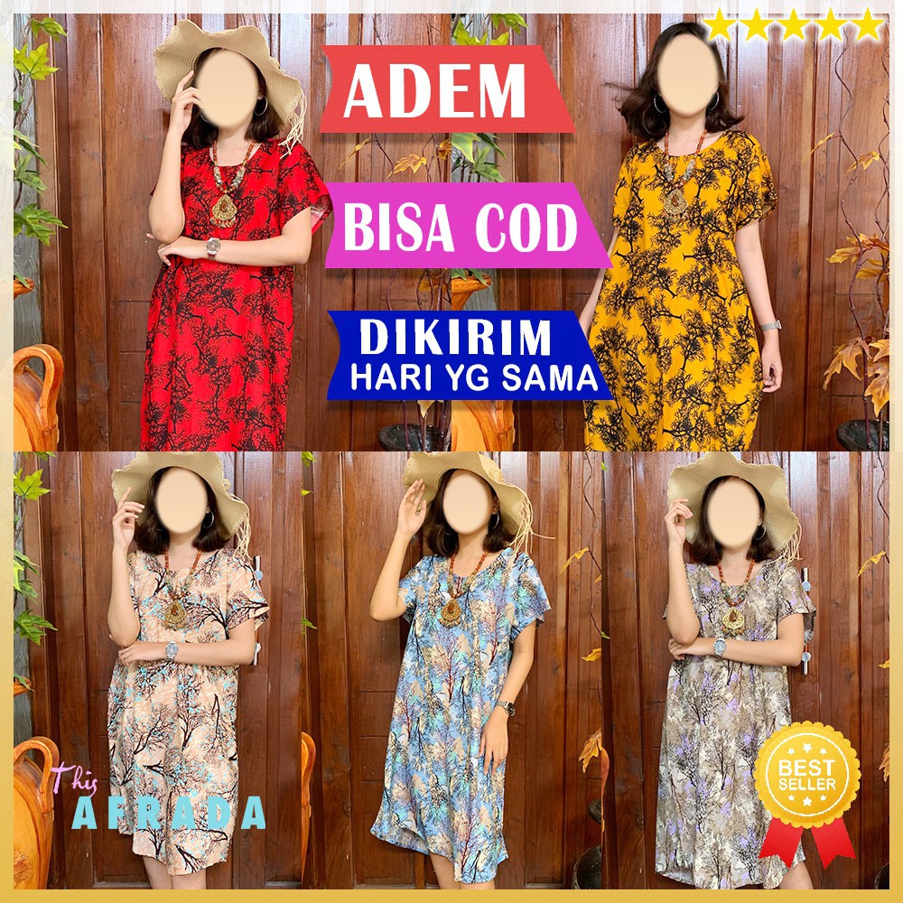 Daster Manohara Pendek | Daster Kekinian Bali | Daster Motif Akar | Daster Bali Manohara rayon Adem