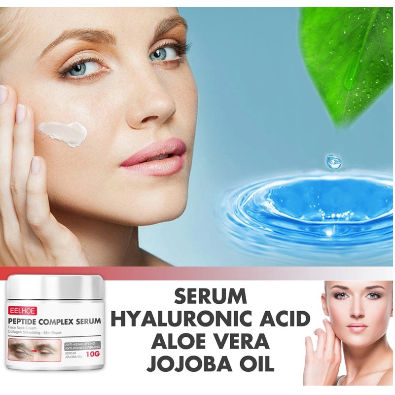 EELHOE Peptide Complex Ori Serum Collagen Face Cream 50gr-Wajah Anti Kerut Penuaan Pelembab dan Pemutih Wajah