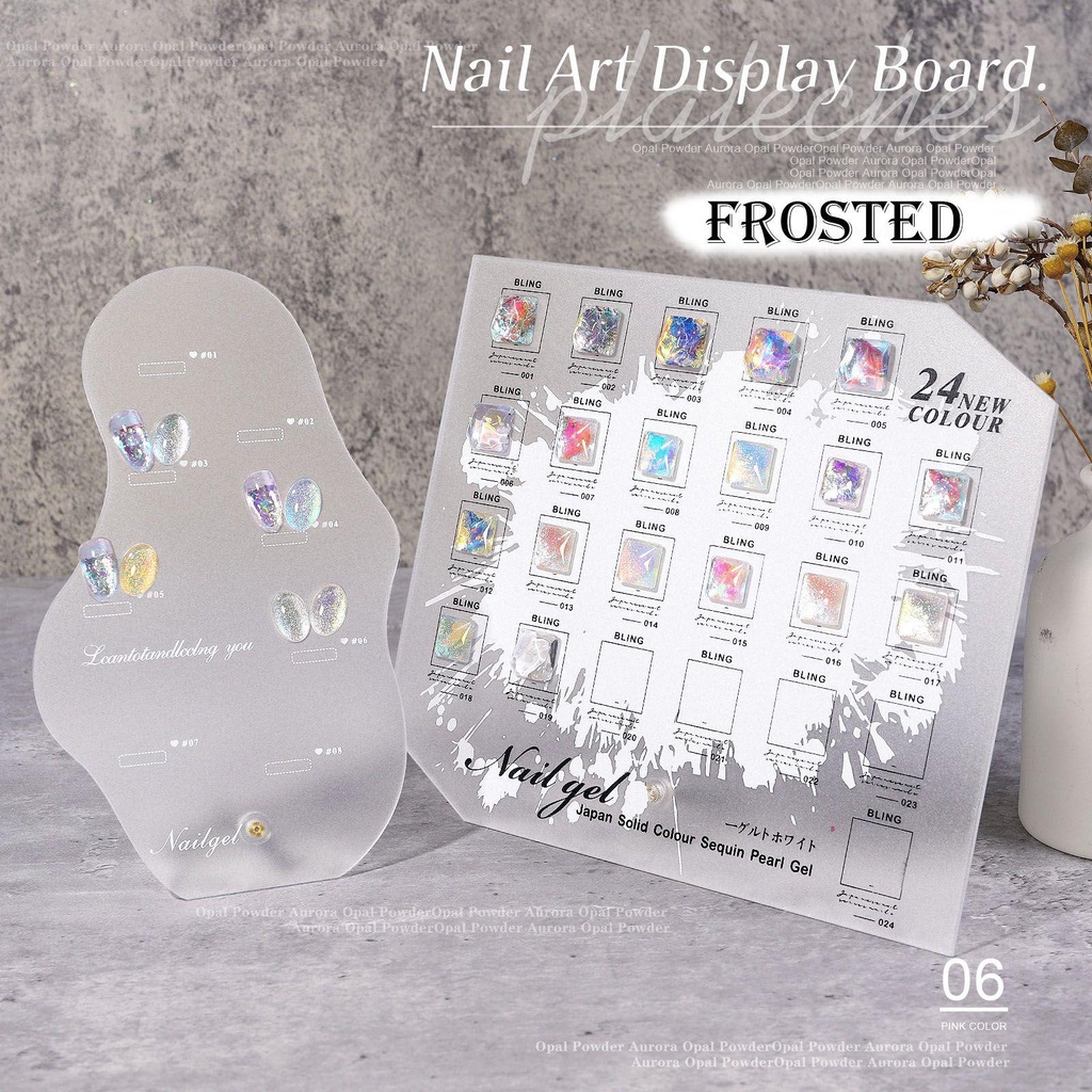 R-flower Nail Art Display Board New Nail Gel Polish Fake Tips Show Akrilik