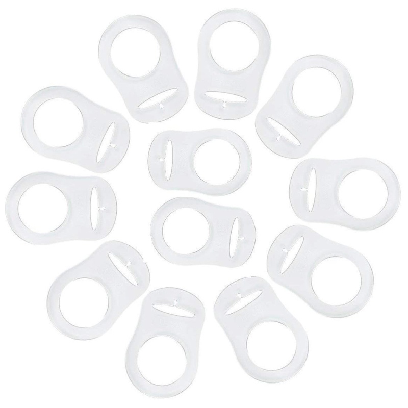 Mary 12Pcs / lot Ring Adapter Holder Dot Empeng Bayi Bahan Silikon Transparan