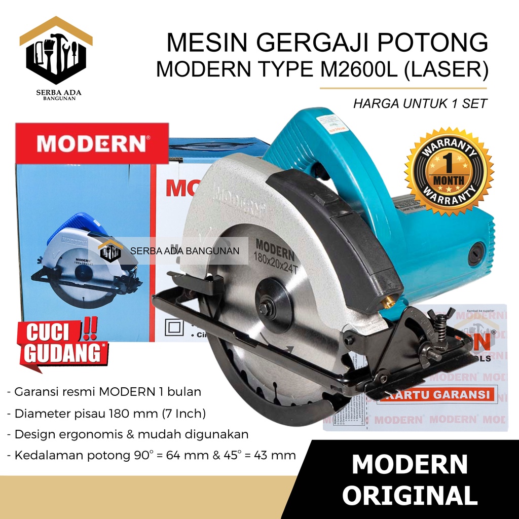 Mesin Circle Potong Kayu Gergaji Circular Saw M 2600 M2600 Modern