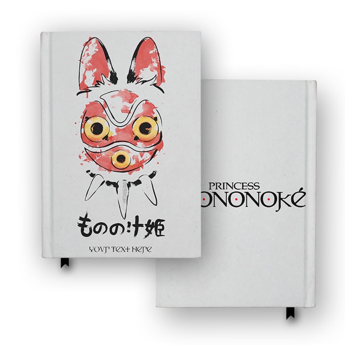 

Buku Catatan Notebook Princess Mononoke Mask Diary Jurnal Custom Nama