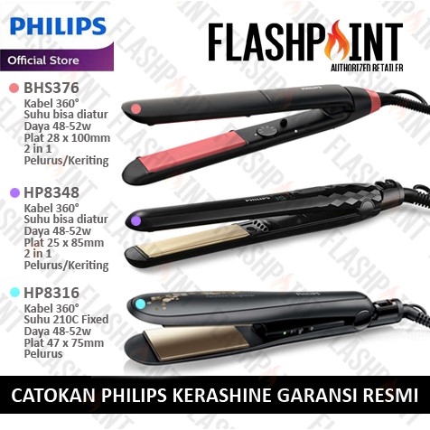 (BISA COD) PHILIPS KERASHINE STRAIGHTENER CATOKAN PHILIPS HP8316 HP8348 BHS376 PELURUS RAMBUT