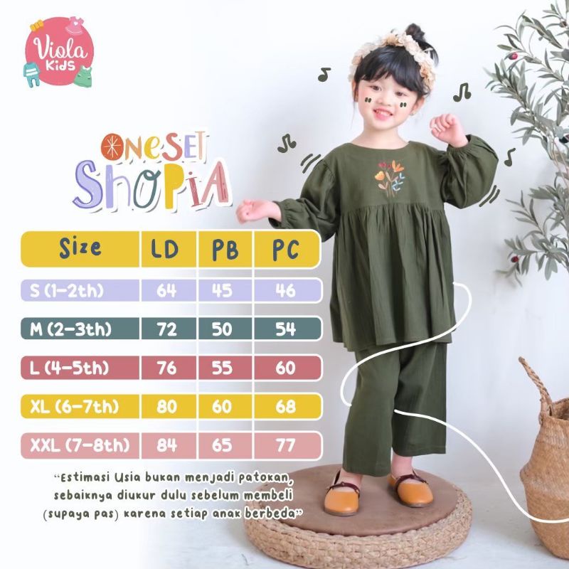 ONESET SHOPIA VIOLAKIDS.OFFICIAL