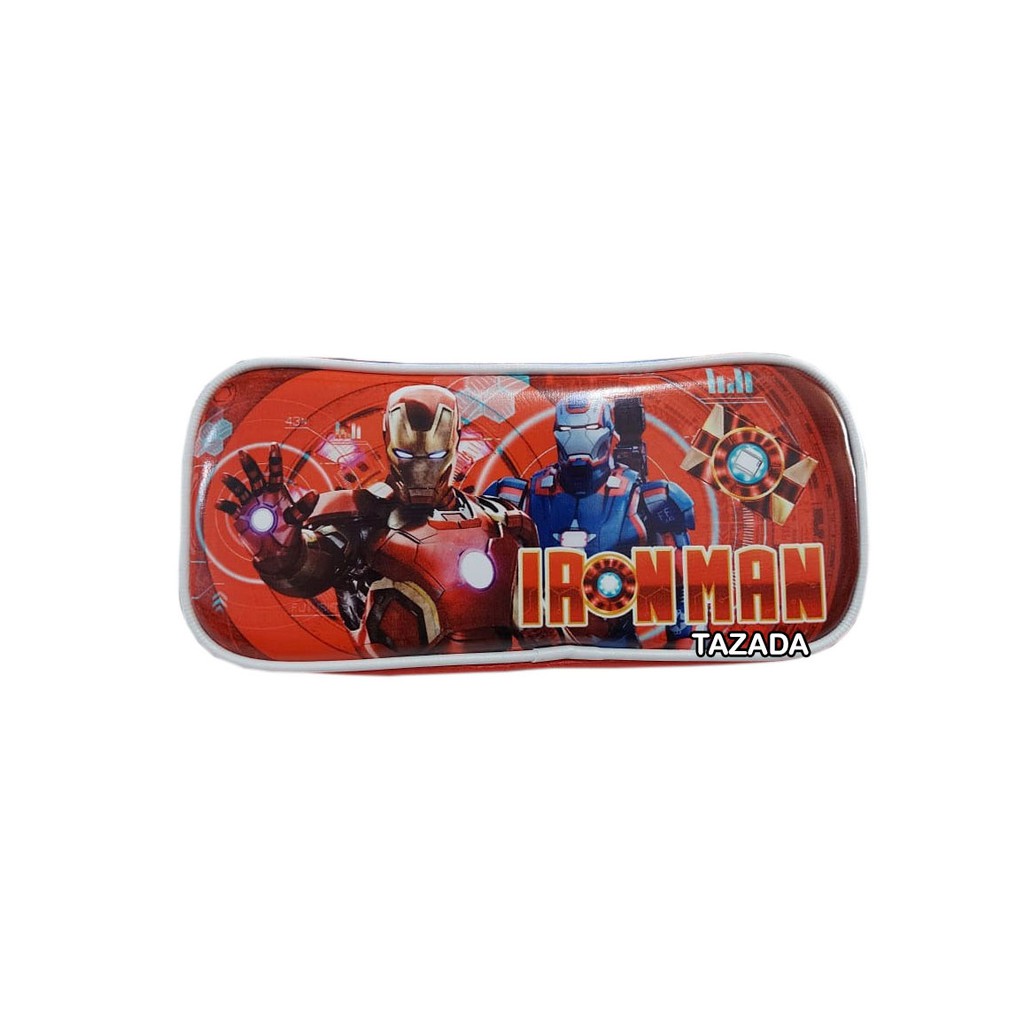 BEST SELLER!! Tempat Pensil Karakter Bahan Tebal Batman Spiderman dll (Boys Series)-IRON MAN