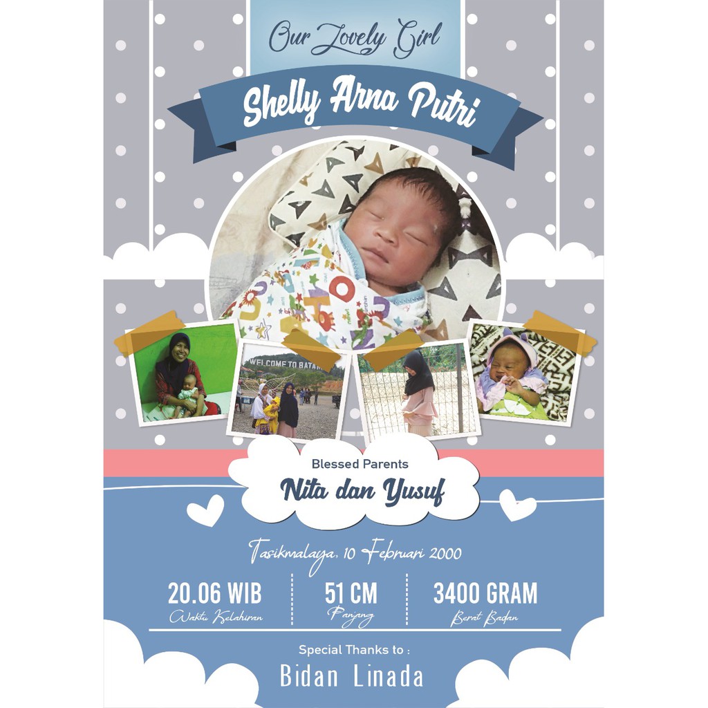 Desain Biodata Bayi - Bio Baby (SOFTFILE)-BD7