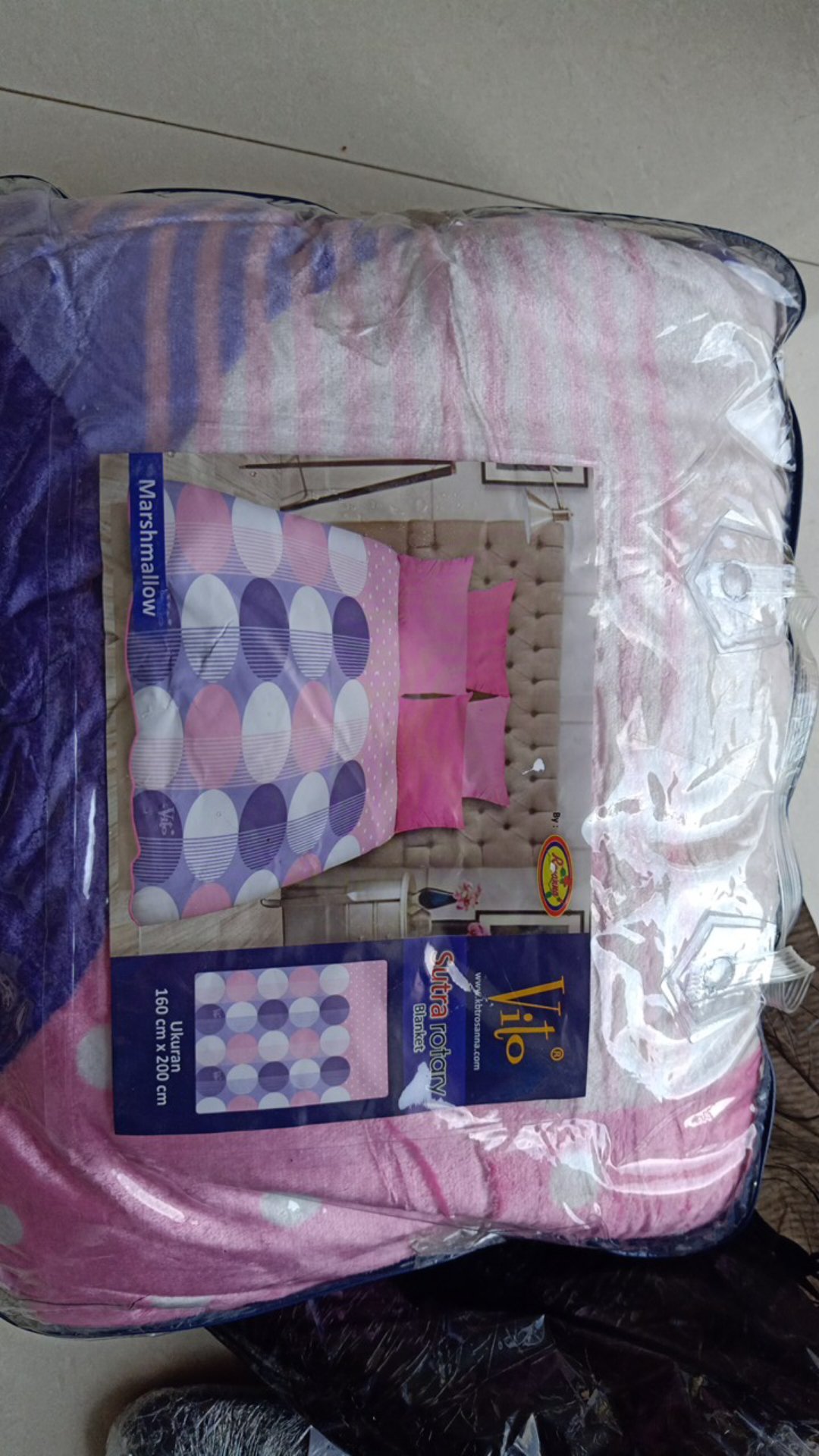 Ww Selimut Vito - Sutra Rotary - Pilihan Motif - 160x200 - Bulu Halus