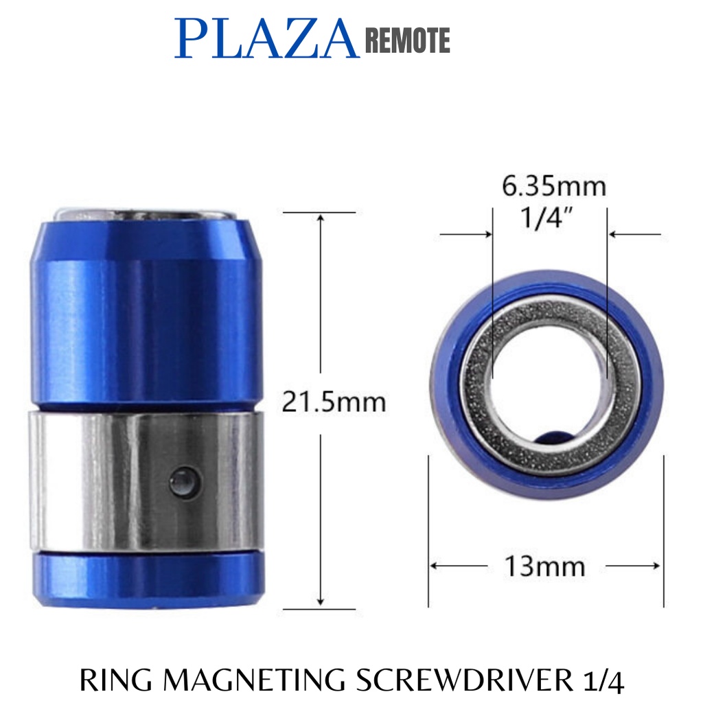 OBENG KONEKTOR RING MAGNETIZER 1/4 INCH SAMBUNGAN MAGNETING RING SCREWDRIVER