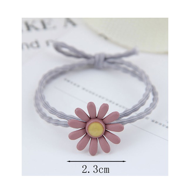 LRC Ikat Rambut Fashion Paste Flower Small Daisy Flower Head Rope A58636