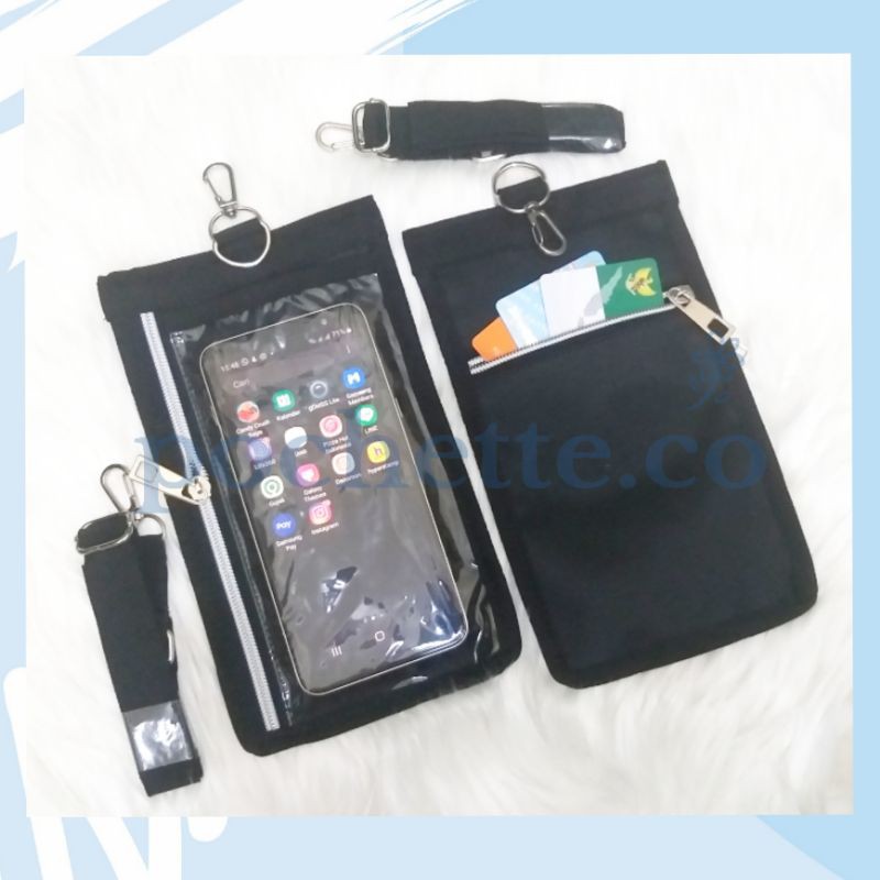 DOMPET HP GANTUNG HANGING WALLET TAS HP NEW NORMAL KIT 4 IN 1 (TEMPAT HP, UANG, MASKER, KUNCI)
