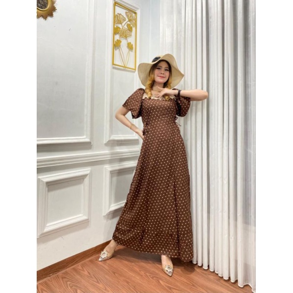 Dress Acni/ Dress Wanita Oversize/Dress Wanita Jumbo/Midi Dress Big Size