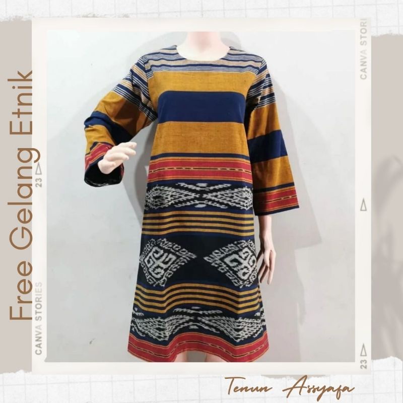 DRESS TENUN ETNIK • DRESS ETNIK BLANGKET ETNIK