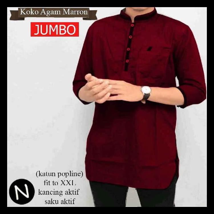 Koko Agam Jumbo Baju Koko Jumbo Baju Lebaran Baju Muslim Pria Jumbo Terjamin