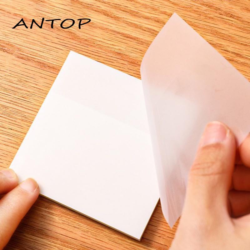 50 Lembar Sticky Note Transparan Anti Air Bahan Plastik Untuk Kantor / Sekolah