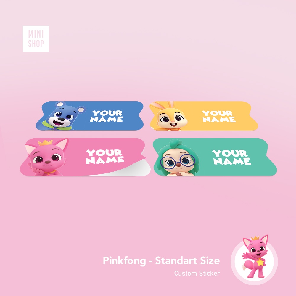 

Pinkfong- Paket Label Stiker Nama Custom