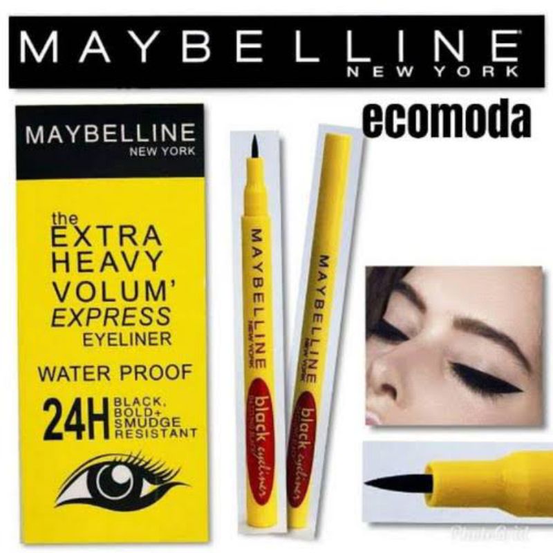 Maybeline Eyeliner Spidol Waterproof Anti Blooming Warna