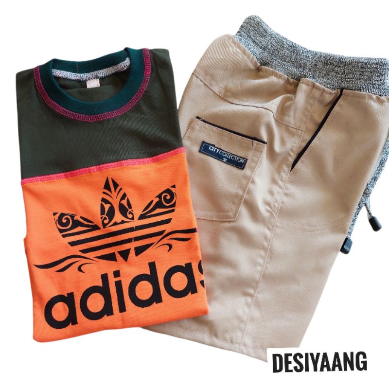 Setelan Anak Laki Laki Atasan OBLONG Dan CELANA ANAK Chinos Size M Usia 1 2 3 4 5  6 7  8