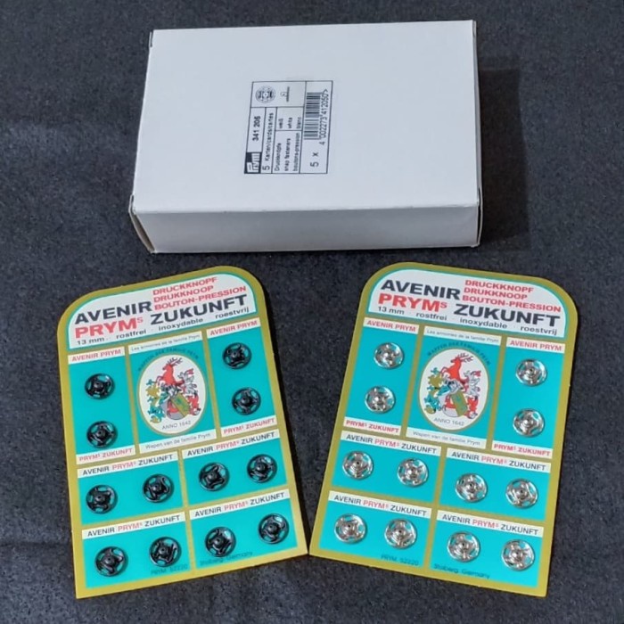 

DISKON- BISA COD Kancing Jepret / Kancing Cetet 13 mm Prym - BOX(isi 5 lembar)