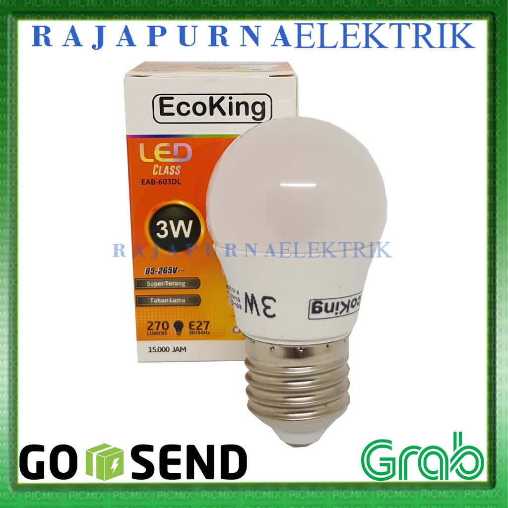 LAMPU LED 3W - 3 watt ECOKING SUPER TERANG - TAHAN LAMA