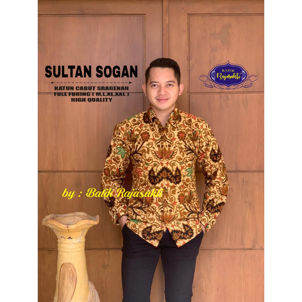 SULTAN SOGAN Kemeja Batik Pria Full Furing Katun Cabut Primisima