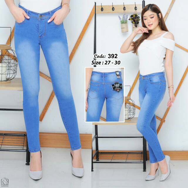 ( Size 27 - 30 ) Celana Jeans Polos Wanita / Celana Panjang Skinny / Celana Lepis Pensil Lgo