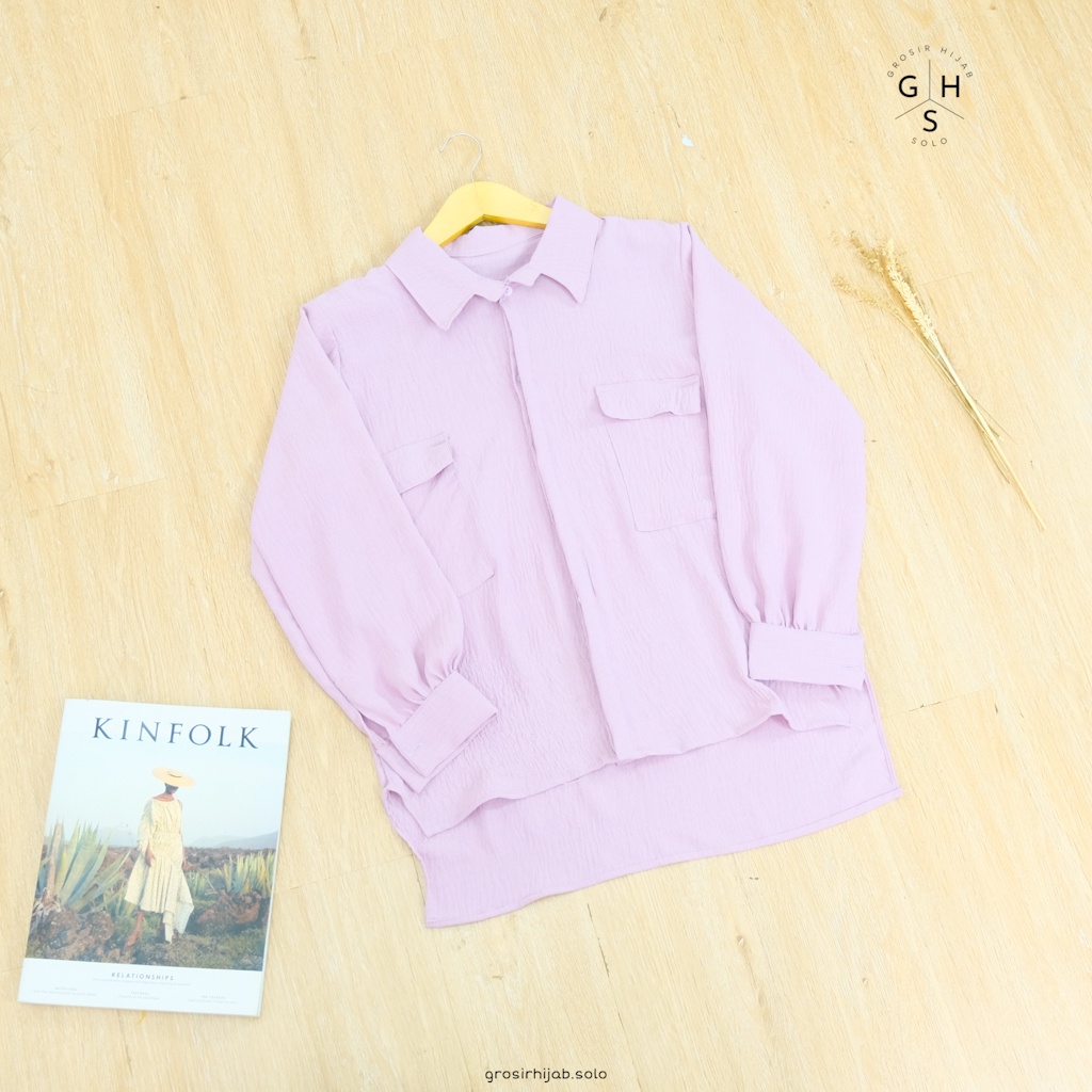 (AMD) KEMEJA ANGGITA BLOUSE ATASAN WANITA SHIRT-K ANGGITA LILAC