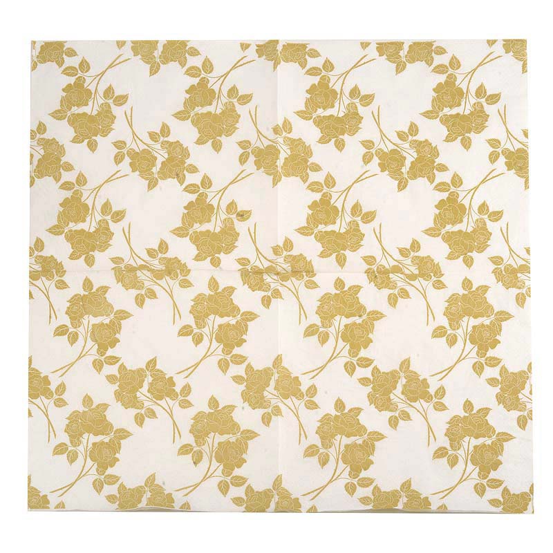 20 Sheets/Pack Gold Leaf Printed Paper Napkins Event &amp; Party Tissue Decoration Serviettes