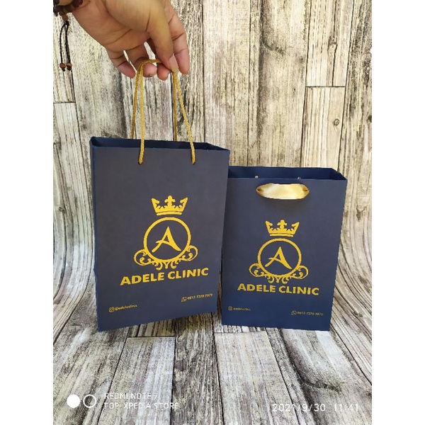 

Paperbag skincare,souvenir size kecil P13xL6xT15 bertali free desain