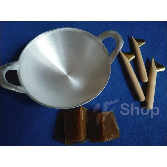 Bw8 Canting, Wajan, Lilin Malam Perlengkapan Membatik/ Peralatan Batik