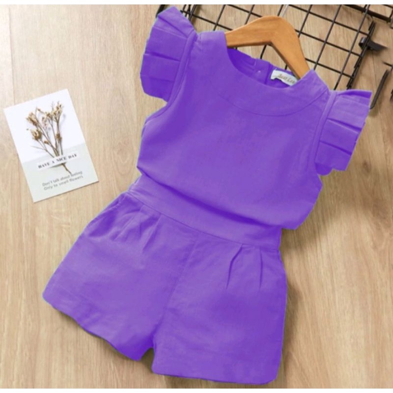 Dress/Rok Set| Setelan Terbaru Anak Perempuan Jamsuit Rempel Monoea Muscreb 1-5 Tahun Setelan Anak Perempuan Dress Kekinian Terlaris